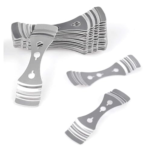 Dochthalter für Kerzen, Docht Zentriervorrichtung, 3-Löcher Kerzendocht Halter aus Edelstahl, Docht Zentriervorrichtung, Candle Wick Sustainer Tabs, für handgefertigte DIY-Kerzen, Silber, 20 Stück von AIPWEYT Store