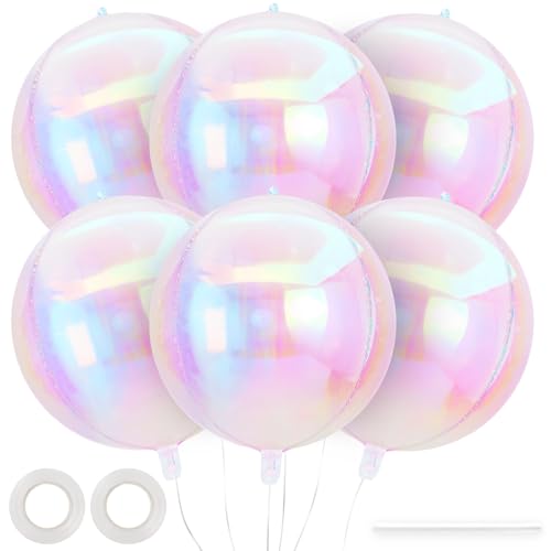 6 Stück 55,9 cm schillernde Disco-Folienballons, 4D-Metallic-Silber-Disco-Aluminiumballons, letzte Disco-Dekorationen für Junggesellinnenabschiede, Disco, Cowgirl-Geburtstag, 70er, 80er 6 Stück 55,9 cm schillernde Disco-Folienballons, 4D-Metallic-Silber-Disco-Aluminiumballons, letzte Disco-Dekorationen für Junggesellinnenabschiede, Disco, Cowgirl-Geburtstag, 70er, 80er von AIQINHU