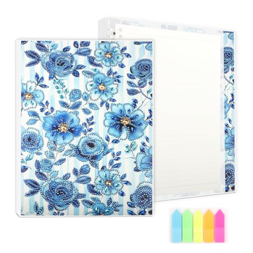 AIRDEA 120 Seiten 205 x 275 mm Liniert Diamond Painting Notizbuch, Collegeblock Notebook Diamond Painting Erwachsene, Ringbuch Notizbuch Spiralblock, Blaue Rosen Streifen AIRDEA 120 Seiten 205 x 275 mm Liniert Diamond Painting Notizbuch, Collegeblock Notebook Diamond Painting Erwachsene, Ringbuch Notizbuch Spiralblock, Blaue Rosen Streifen von AIRDEA