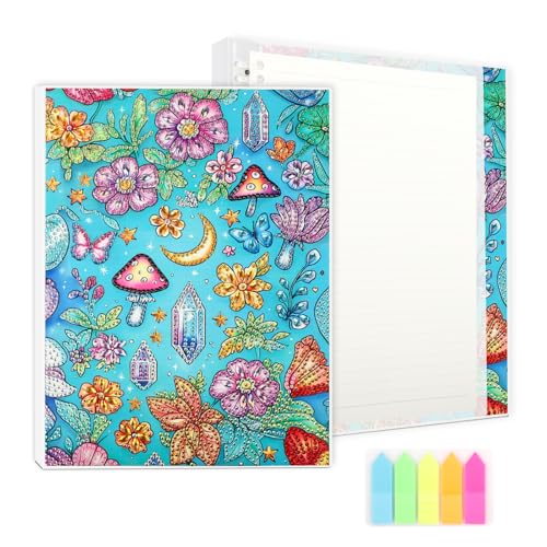 AIRDEA 120 Seiten 205 x 275 mm Liniert Diamond Painting Notizbuch, Collegeblock Notebook Diamond Painting Erwachsene, Ringbuch Notizbuch Spiralblock, Bunte Fantasieblumen AIRDEA 120 Seiten 205 x 275 mm Liniert Diamond Painting Notizbuch, Collegeblock Notebook Diamond Painting Erwachsene, Ringbuch Notizbuch Spiralblock, Bunte Fantasieblumen von AIRDEA