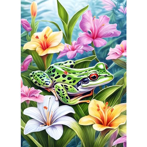 AIRDEA 30x40cm Diamond Painting Erwachsene, Prunkwinden-Blumen-Frosch 5D Diamond Painting Bilder Erwachsene, DIY Diamantmalerei Bastel Set Nach Zahlen Heimdekor Geschenk AIRDEA 30x40cm Diamond Painting Erwachsene, Prunkwinden-Blumen-Frosch 5D Diamond Painting Bilder Erwachsene, DIY Diamantmalerei Bastel Set Nach Zahlen Heimdekor Geschenk von AIRDEA