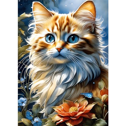 AIRDEA 30x40cm Diamond Painting Erwachsene, Süße Blumenkatze 5D Diamond Painting Bilder Erwachsene, DIY Diamantmalerei Bastel Set Nach Zahlen Heimdekor Geschenk AIRDEA 30x40cm Diamond Painting Erwachsene, Süße Blumenkatze 5D Diamond Painting Bilder Erwachsene, DIY Diamantmalerei Bastel Set Nach Zahlen Heimdekor Geschenk von AIRDEA