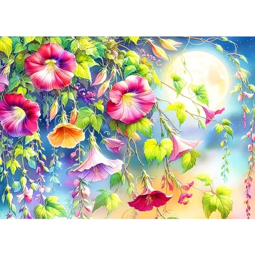 AIRDEA 40x30cm Diamond Painting Erwachsene, Blumen Mond 5D Diamond Painting Bilder Erwachsene, DIY Diamantmalerei Bastel Set Nach Zahlen Heimdekor Geschenk AIRDEA 40x30cm Diamond Painting Erwachsene, Blumen Mond 5D Diamond Painting Bilder Erwachsene, DIY Diamantmalerei Bastel Set Nach Zahlen Heimdekor Geschenk von AIRDEA