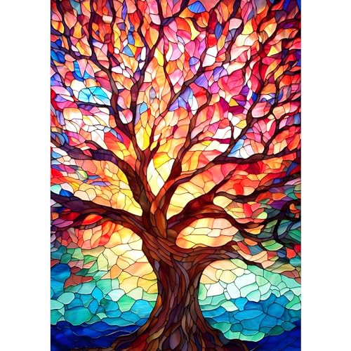 AIRDEA 5D Buntes Baum-Buntglas Diamond Painting Erwachsene, DIY Diamond Painting Bilder Erwachsene, Diamantmalerei Bastel Set Nach Zahlen Heimdekor Geschenk 30x40cm AIRDEA 5D Buntes Baum-Buntglas Diamond Painting Erwachsene, DIY Diamond Painting Bilder Erwachsene, Diamantmalerei Bastel Set Nach Zahlen Heimdekor Geschenk 30x40cm von AIRDEA