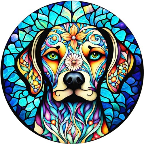 AIRDEA 5D Hund-Buntglas Diamond Painting Erwachsene, DIY Diamond Painting Bilder Erwachsene, Diamantmalerei Bastel Set Nach Zahlen Heimdekor Geschenk 30x30CM AIRDEA 5D Hund-Buntglas Diamond Painting Erwachsene, DIY Diamond Painting Bilder Erwachsene, Diamantmalerei Bastel Set Nach Zahlen Heimdekor Geschenk 30x30CM von AIRDEA