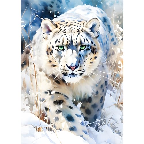 AIRDEA 5D Schneeleopard DIY Diamond Art Painting Kit Vollbohrer, Diamant Malerei Kristall Stickerei Kreuzstich, Bilder Gemälde nach Zahlen für Erwachsene Home Wanddekoration 30x40cm AIRDEA 5D Schneeleopard DIY Diamond Art Painting Kit Vollbohrer, Diamant Malerei Kristall Stickerei Kreuzstich, Bilder Gemälde nach Zahlen für Erwachsene Home Wanddekoration 30x40cm von AIRDEA