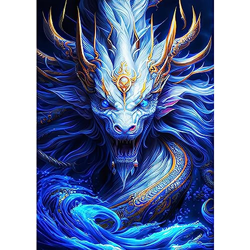 AIRDEA DIY Drache Diamond Painting Set Erwachsene Kinder, Tier Diamant Painting Bilder 5D Diamant Kunst Drache Diamant Malerei Set Cross Stickerei Malerei Kits für Heimdekor 30x40 cm von AIRDEA