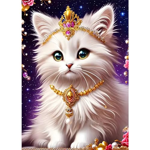 AIRDEA DIY Weißer Katze Diamond Painting Set Erwachsene Kinder, Diamant Painting Bilder 5D Süßer Katze Diamant Kunst Tiere Diamant Malerei Set Cross Stickerei Malerei Kits für Heimdekor 30x40 cm AIRDEA DIY Weißer Katze Diamond Painting Set Erwachsene Kinder, Diamant Painting Bilder 5D Süßer Katze Diamant Kunst Tiere Diamant Malerei Set Cross Stickerei Malerei Kits für Heimdekor 30x40 cm von AIRDEA