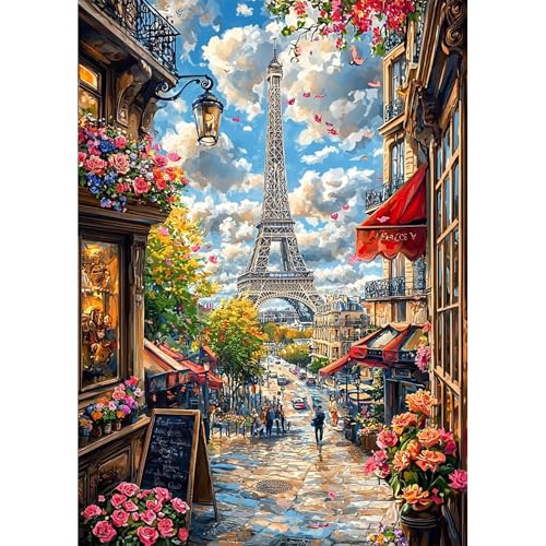 AIRDEA Eiffelturm Diamond Painting Erwachsene, Paris Diamant Painting Bilder, DIY 5D Bastelset Erwachsene Frauen als Haus Wanddeko 30x40 cm von AIRDEA
