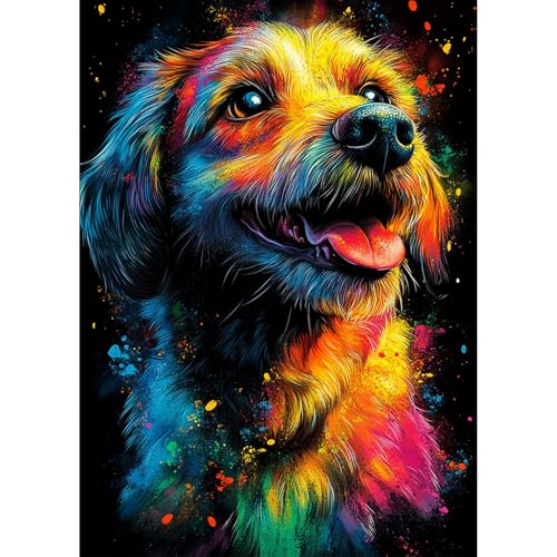 AIRDEA Hund Diamond Painting Erwachsene, DIY 5D Bunter Hund Diamant Painting Bilder, Bastelset Erwachsene Frauen als Haus Wanddeko 30x40 cm AIRDEA Hund Diamond Painting Erwachsene, DIY 5D Bunter Hund Diamant Painting Bilder, Bastelset Erwachsene Frauen als Haus Wanddeko 30x40 cm von AIRDEA