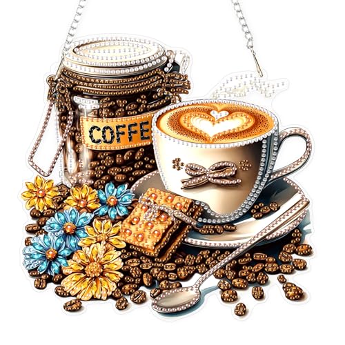 AIRDEA Kaffeebohnen Diamond Painting Fensterbilder, 5D Brillante Blumen Diamond Painting Fensterbilder Beidseitig, Bausätze für Diamantmalerei Suncatcher Erwachsene 8x8 inch AIRDEA Kaffeebohnen Diamond Painting Fensterbilder, 5D Brillante Blumen Diamond Painting Fensterbilder Beidseitig, Bausätze für Diamantmalerei Suncatcher Erwachsene 8x8 inch von AIRDEA
