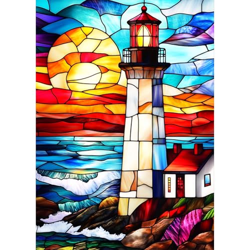 AIRDEA Leuchtturm Diamond Painting Erwachsene, DIY 5D Sonnenuntergang Diamant Painting Bilder, Bastelset Erwachsene Frauen als Haus Wanddeko 30x40 cm AIRDEA Leuchtturm Diamond Painting Erwachsene, DIY 5D Sonnenuntergang Diamant Painting Bilder, Bastelset Erwachsene Frauen als Haus Wanddeko 30x40 cm von AIRDEA