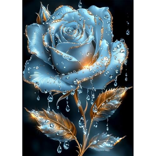 AIRDEA Rose Diamond Painting Erwachsene, Fantasierose Diamant Painting Bilder, DIY 5D Bastelset Erwachsene Frauen als Haus Wanddeko 30x40 cm von AIRDEA