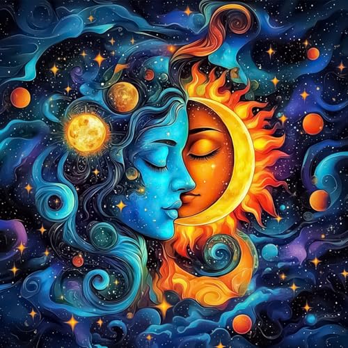 AIRDEA Sonne und Mond Diamond Painting Erwachsene, DIY 5D Sternenhimmel Diamant Painting Bilder, Bastelset Erwachsene Frauen als Haus Wanddeko 30x30 cm AIRDEA Sonne und Mond Diamond Painting Erwachsene, DIY 5D Sternenhimmel Diamant Painting Bilder, Bastelset Erwachsene Frauen als Haus Wanddeko 30x30 cm von AIRDEA