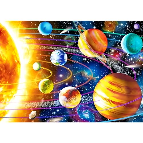 AIRDEA Sonnensystem Planeten Universum Diamond Painting Erwachsene, 5D DIY Diamond Painting Bilde Malerei Kits für deko wohnzimmer, wanddeko, deko schlafzimmer 40x30cm von AIRDEA