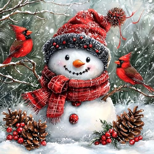 AIRDEA Weihnachtsschneemann Diamond Painting Erwachsene, Winterkardinäle Diamant Painting Bilder, DIY 5D Bastelset Erwachsene Frauen als Haus Wanddeko 30x30 cm AIRDEA Weihnachtsschneemann Diamond Painting Erwachsene, Winterkardinäle Diamant Painting Bilder, DIY 5D Bastelset Erwachsene Frauen als Haus Wanddeko 30x30 cm von AIRDEA