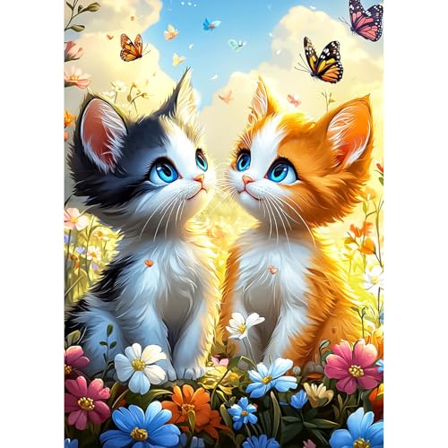 AIRDEA Kätzchen Diamond Painting Erwachsene, DIY 5D Schmetterling Diamant Painting Bilder, Bastelset Erwachsene Frauen als Haus Wanddeko 30x40 cm AIRDEA Kätzchen Diamond Painting Erwachsene, DIY 5D Schmetterling Diamant Painting Bilder, Bastelset Erwachsene Frauen als Haus Wanddeko 30x40 cm von AIRDEA