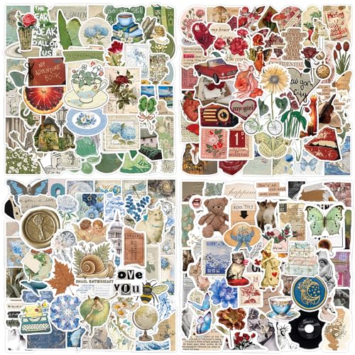 Aufkleber 200 Stück Vintage Sticker Set, Aesthetic Retro Deko Sticker, Wasserdichte Vinyl Sticker, Sticker für Kindle Laptop Handy Skateboard Scrapbook Wasserflasche Journal Macbook Planner Tassen usw Aufkleber 200 Stück Vintage Sticker Set, Aesthetic Retro Deko Sticker, Wasserdichte Vinyl Sticker, Sticker für Kindle Laptop Handy Skateboard Scrapbook Wasserflasche Journal Macbook Planner Tassen usw von AIRNOGO