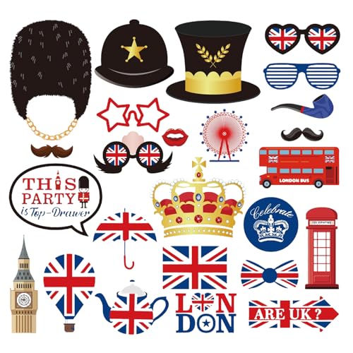 AIRTILY 25 Britische Photo -Requisiten, Partydekoration, Kreative Und Lustige Requisiten, Wiederverwendbar. AIRTILY 25 Britische Photo -Requisiten, Partydekoration, Kreative Und Lustige Requisiten, Wiederverwendbar. von AIRTILY