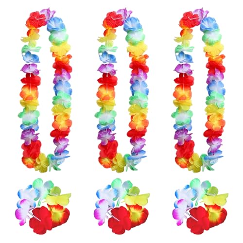 AIRTILY 3 Stücke Girlanden Und 3 Stück Armbänder, Hawaii -Themenschmuck, Strandpartyzubehör, Kleidungszubehör. AIRTILY 3 Stücke Girlanden Und 3 Stück Armbänder, Hawaii -Themenschmuck, Strandpartyzubehör, Kleidungszubehör. von AIRTILY