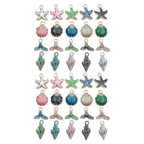 AIRTILY 40 Juwelieranhänger Mit Meeresmotiven, DIY -Schmuckmaterial, Metallanhänger Können Aus Armbändern, Halsketten Und Schlüsselanhagen Hergestellt Werden. AIRTILY 40 Juwelieranhänger Mit Meeresmotiven, DIY -Schmuckmaterial, Metallanhänger Können Aus Armbändern, Halsketten Und Schlüsselanhagen Hergestellt Werden. von AIRTILY