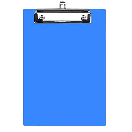 Klemmbrett A4, 6er Schreibbrett mit Gummierter Metalklemme, Zwischenablage Schreibblock mit Aufhängeose für die Tägliche Arbeit - Blau von AIRUI