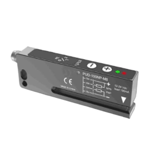 AIRUIXI Etikettensensor Zählsensor PUD-100N PUD-100NP-M8 NPN PNP Selbstklebender Etikettenerkennungssensor Abziehen des Lichtschrankenschalters(PUD-100NP-M8 NPN PNP) von AIRUIXI