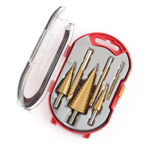 Lochsägen-Sets, 6-teiliger Stufenbohrer-Satz, Sägebohrer, Fräser, 4-12, 4-20, 4-32 Mm, 3, 6, 8 Mm, For Die Holzbearbeitung, Metallkernlochöffner(ME18K) von AIRYSSFU