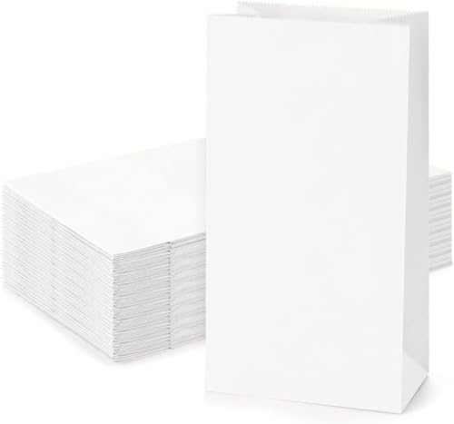 Große weiße Papiertüten für Snacks, zum Mitnehmen, Brot-Verpackung, 15 x 9 x 28 cm, für Sandwich, Einzelhandel, Geschenkverpackung, für Shopping, Party, Bastelprojekte, 50 Stück Große weiße Papiertüten für Snacks, zum Mitnehmen, Brot-Verpackung, 15 x 9 x 28 cm, für Sandwich, Einzelhandel, Geschenkverpackung, für Shopping, Party, Bastelprojekte, 50 Stück von AISEY