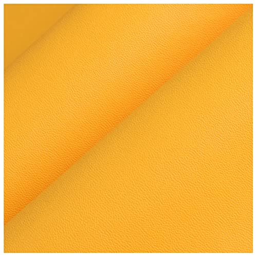 AITAF Gelb Kunstleder Meterware Gesteppt Stoffe Polsterstoff Möbelstoff Kunstleder Bezugsstoff Möbelstoff Fabric Faux Leather Bezugsstoff Leder Polsterbezug (Color : Yellow2) von AITAF