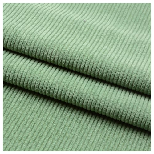 AITAF Kord-Stoff DIY-Nähmaterialien Cord-Stoff Weich 8 Dochte Quilting-Stoff Rippcord für Kleidung, Kleid, Hose, Kostüm, Sofa, Überwürfe, Kopfkissenbezug, 50X155cm (Grün) von AITAF