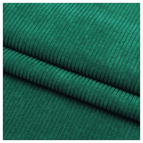 Kord-Stoff DIY-Nähmaterialien Cord-Stoff Weich 8 Dochte Quilting-Stoff Rippcord für Kleidung, Kleid, Hose, Kostüm, Sofa, Überwürfe, Kopfkissenbezug, 50X155cm(Color:Green 2) von AITAF