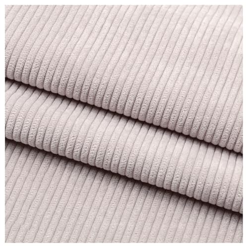 Kord-Stoff DIY-Nähmaterialien Cord-Stoff Weich 8 Dochte Quilting-Stoff Rippcord für Kleidung, Kleid, Hose, Kostüm, Sofa, Überwürfe, Kopfkissenbezug, 50X155cm(Color:Light Grey) von AITAF