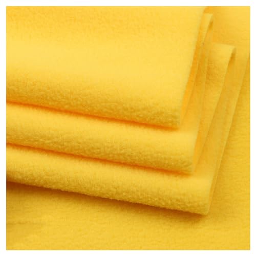 Polar-Fleece-Stoff Material, 160cm Breite, Anti-Pill Polar Fleece, Weicher, Warmer, Waschbarer Stoff, zum Nähen von Überwürfen, Decken, Futterstoffen, Haustierbetten, 50x160cm (Color : Yellow) von AITAF