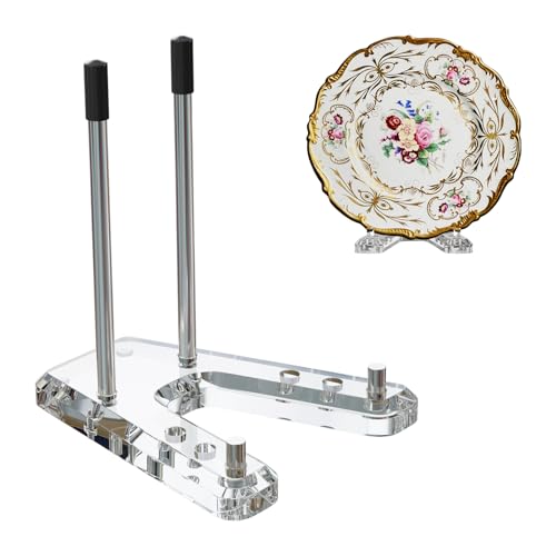 Aitee Tellerständer zum Ausstellen, 2 Stück, transparente Tellerhalter, Bildständer für Display, Teller-Staffelei, Acryl-Staffelei, Ständer für 15,2–35,6 cm dekorative Teller, Bücher, Schallplatten Aitee Tellerständer zum Ausstellen, 2 Stück, transparente Tellerhalter, Bildständer für Display, Teller-Staffelei, Acryl-Staffelei, Ständer für 15,2–35,6 cm dekorative Teller, Bücher, Schallplatten von AITEE