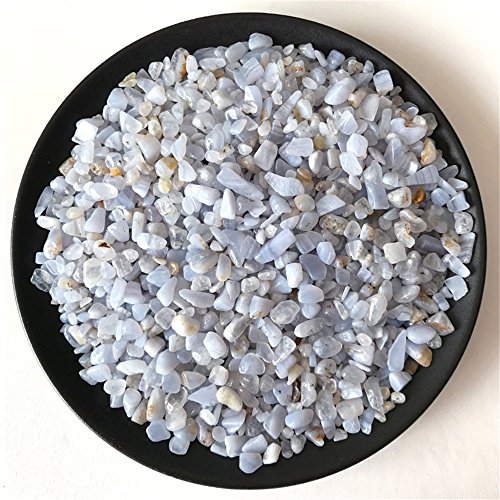 AITELEI 1 lb Natürliche Blaue Achat Chips Crushed Stone Healing Reiki Kristall Unregelmäßige Shaped Stones Schmuckherstellung Dekoration von AITELEI