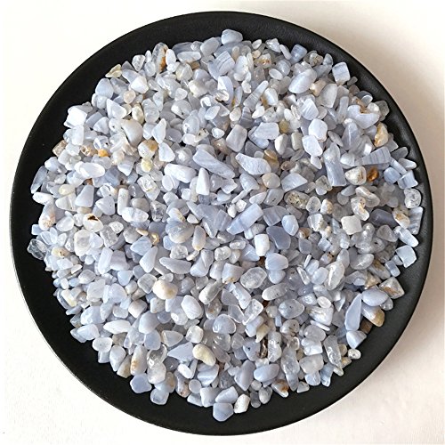 AITELEI Natur 1 lb Blaue Achat Chips Crushed Stone Healing Reiki Kristall Unregelmäßige Shaped Stones Schmuckherstellung Dekoration AITELEI Natur 1 lb Blaue Achat Chips Crushed Stone Healing Reiki Kristall Unregelmäßige Shaped Stones Schmuckherstellung Dekoration von AITELEI