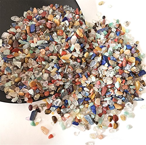 AITELEI 1 lb Natürliche Bunte Mischsteine Crushed Stone Healing Reiki Kristall Unregelmäßige Geformte Steine Schmuckherstellung Dekoration von AITELEI