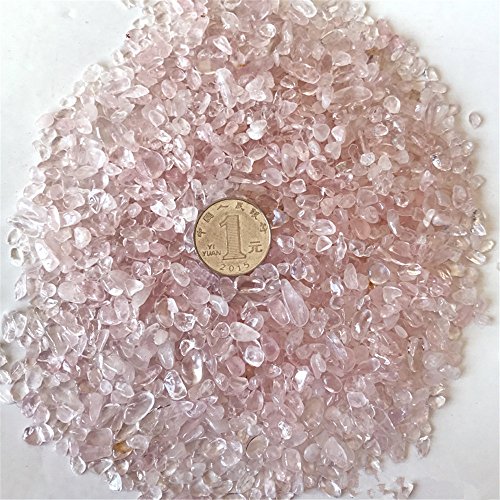 AITELEI 1 lb natürliche Rosenquarz getrommelt Chips zerdrückten Stein Healing Reiki Kristall unregelmäßige geformte Steine Schmuck Machen Heimtextilien von AITELEI