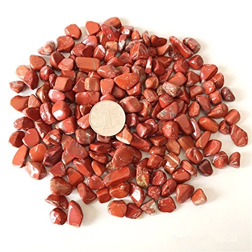 AITELEI 1 lb natürliche rote Jasper getrommelt Chips zerdrückten Stein Healing Reiki Kristall unregelmäßige geformte Steine Schmuck Machen Heimtextilien von AITELEI
