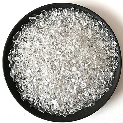 AITELEI 1 lb natürlichen weißen Kristall getrommelt Chips zerkleinerte Stein Healing Reiki Kristall unregelmäßige geformte Steine Schmuck Machen Heimtextilien von AITELEI