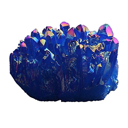 Natürliche Titan beschichtete unregelmäßige Blaue Kristall Quarz Cluster Drusy Geode Edelstein Probe Home Decor Natürliche Titan beschichtete unregelmäßige Blaue Kristall Quarz Cluster Drusy Geode Edelstein Probe Home Decor von AITELEI