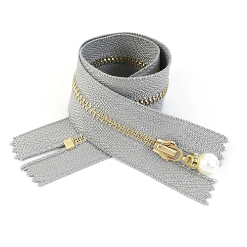 3# Metall Reißverschluss 15/18/20/25/30cm Nahe Metal-Reißverschluss für die Jacke, Graues Gold, 20cm 3# Metall Reißverschluss 15/18/20/25/30cm Nahe Metal-Reißverschluss für die Jacke, Graues Gold, 20cm von AITIHYA