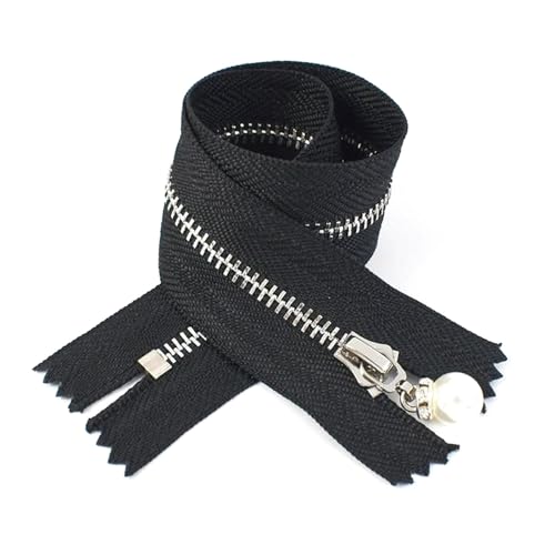 3# Metall Reißverschluss 15/18/20/25/30cm Nahe Metal-Reißverschluss für die Jacke, Schwarzes Silber, 20cm 3# Metall Reißverschluss 15/18/20/25/30cm Nahe Metal-Reißverschluss für die Jacke, Schwarzes Silber, 20cm von AITIHYA