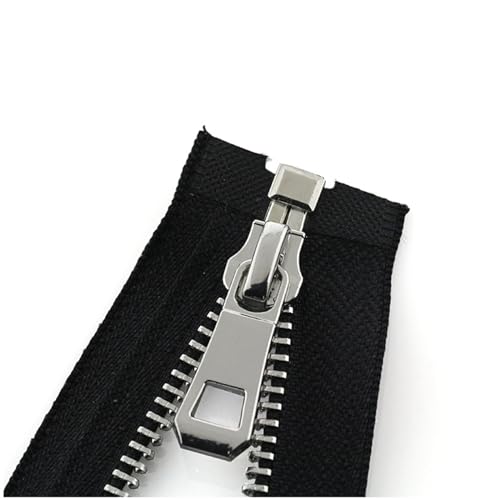 5# 35/45/55/65/75/85cm Open-End Auto Lock Reißverschluss Metall Reißverschluss, Schwarz, 65cm von AITIHYA