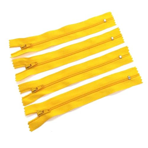 5pcs Harz -Spulen -Reißverschlüsse farbenfrohe Reißverschlüsse zum Nähen, Gold, 15cm von AITIHYA