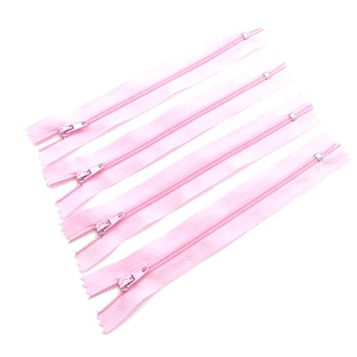 5pcs Harz -Spulen -Reißverschlüsse farbenfrohe Reißverschlüsse zum Nähen, Rosa, 10cm von AITIHYA