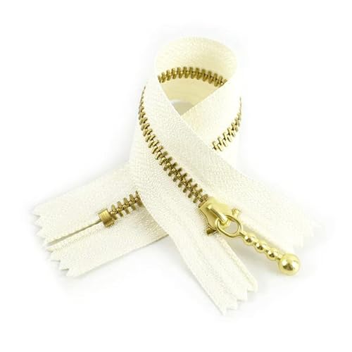 5pcs Metall-Reißverschlüsse 15/20/30/40cm Closed-End Auto-Lock Reißverschluss, Weißes Gold, 40cm 5pcs Metall-Reißverschlüsse 15/20/30/40cm Closed-End Auto-Lock Reißverschluss, Weißes Gold, 40cm von AITIHYA
