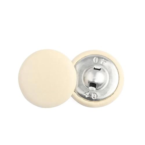 Lederknöpfe Stoff bedeckte Knopf mit Metallrücken, Beige, 32 l 20mm Lederknöpfe Stoff bedeckte Knopf mit Metallrücken, Beige, 32 l 20mm von AITIHYA