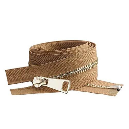 Metall Reißverschluss 20-80cm 5# Open-End Auto Lock Metall Reißverschluss Nähen Reißverschlüsse, Braun, Gold Reißverschluss 70cm Metall Reißverschluss 20-80cm 5# Open-End Auto Lock Metall Reißverschluss Nähen Reißverschlüsse, Braun, Gold Reißverschluss 70cm von AITIHYA